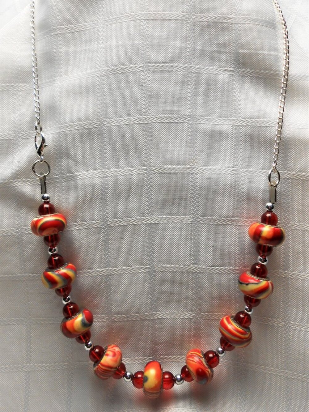 Collier artisanal n° 1 avec perles en verre Lampwork